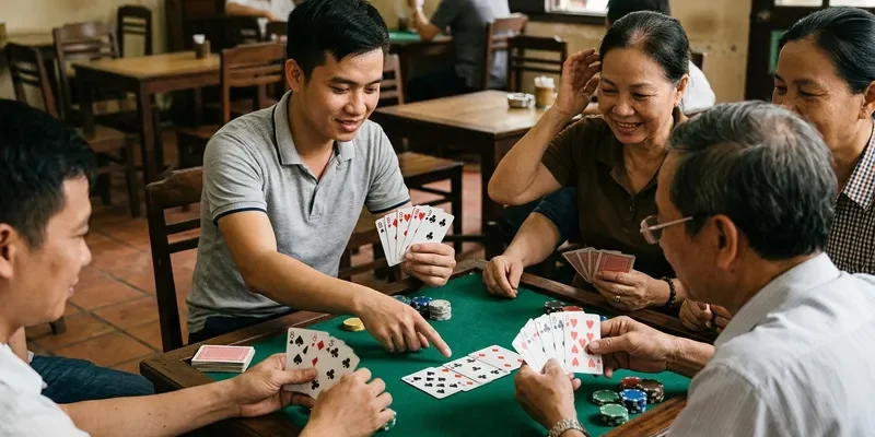 Minh họa các cách thắng ván Xì tố